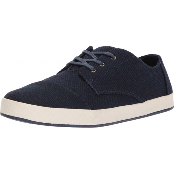 TOMS Men's Paseo Wool Sneaker, 10 D(M) US Navy Microstripe Wool - NEW IN - NEW! - Picture 5 of 7
